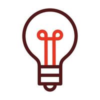 Bulb Vector Thick Line Two Color Icons For Personal And Commercial Use.
