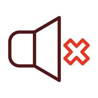 Mute Vector Thick Line Two Color Icons For Personal And Commercial Use.
