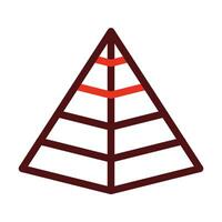 Pyramid Vector Thick Line Two Color Icons For Personal And Commercial Use.