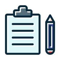 Exam Vector Thick Line Filled Dark Colors Icons For Personal And Commercial Use.