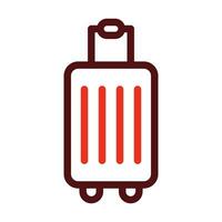 maleta vector grueso línea dos color íconos para personal y comercial usar.