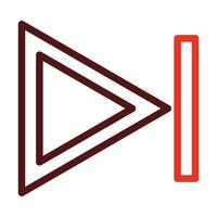 Skip Vector Thick Line Two Color Icons For Personal And Commercial Use.