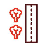 Roadside Vector Thick Line Two Color Icons For Personal And Commercial Use.