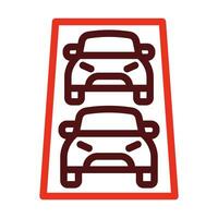 Traffic Vector Thick Line Two Color Icons For Personal And Commercial Use.