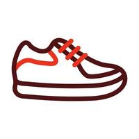 Zapatos vector grueso línea dos color íconos para personal y comercial usar.