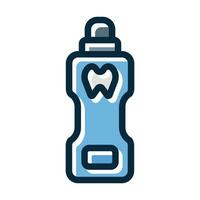 Mouthwash Vector Thick Line Filled Dark Colors Icons For Personal And Commercial Use.