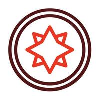 Compass Vector Thick Line Two Color Icons For Personal And Commercial Use.