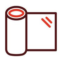 Plastic Wrap Vector Thick Line Two Color Icons For Personal And Commercial Use.