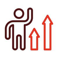 Self Promotion Vector Thick Line Two Color Icons For Personal And Commercial Use.