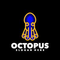 Octopus line logo vector