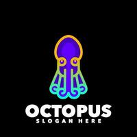 Octopus gradient logo design vector