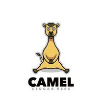 Camel mascot cartoon design vector