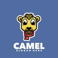 Camel head cartoon mascot vector