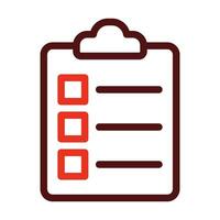 Task List Vector Thick Line Two Color Icons For Personal And Commercial Use.