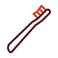 Toothbrush Vector Thick Line Two Color Icons For Personal And Commercial Use.