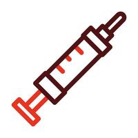 Adrenaline Syringe Vector Thick Line Two Color Icons For Personal And Commercial Use.