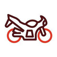 Bike Vector Thick Line Two Color Icons For Personal And Commercial Use.