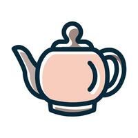Teapot Vector Thick Line Filled Dark Colors Icons For Personal And Commercial Use.