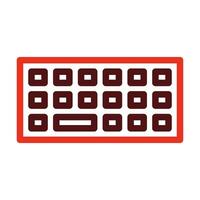 Keyboard Vector Thick Line Two Color Icons For Personal And Commercial Use.