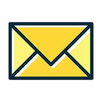 Email Vector Thick Line Filled Dark Colors Icons For Personal And Commercial Use.