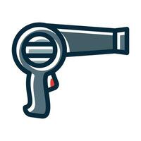 Hairdryer Vector Thick Line Filled Dark Colors Icons For Personal And Commercial Use.