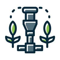 Irrigation System  Vector Thick Line Filled Dark Colors Icons For Personal And Commercial Use.