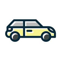Car Vector Thick Line Filled Dark Colors Icons For Personal And Commercial Use.