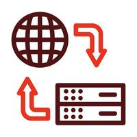 Hosting Vector Thick Line Two Color Icons For Personal And Commercial Use.