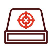 Red Dot Sight Vector Thick Line Two Color Icons For Personal And Commercial Use.