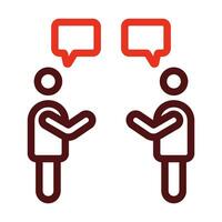 Communication Skills Vector Thick Line Two Color Icons For Personal And Commercial Use.
