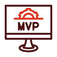 Minimum Viable Product Vector Thick Line Two Color Icons For Personal And Commercial Use.