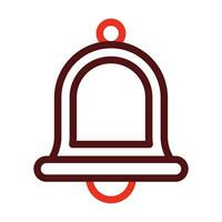 Ring Bell Vector Thick Line Two Color Icons For Personal And Commercial Use.
