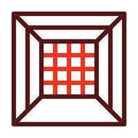 Batting Cage Vector Thick Line Two Color Icons For Personal And Commercial Use.