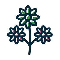 Flower Bouquet Vector Thick Line Filled Dark Colors Icons For Personal And Commercial Use.