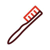Toothbrush Vector Thick Line Two Color Icons For Personal And Commercial Use.