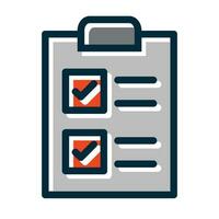 Checklist Vector Thick Line Filled Dark Colors Icons For Personal And Commercial Use.