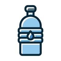 Water Flask Vector Thick Line Filled Dark Colors Icons For Personal And Commercial Use.