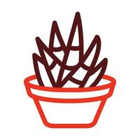 Zebra Plant Vector Thick Line Two Color Icons For Personal And Commercial Use.