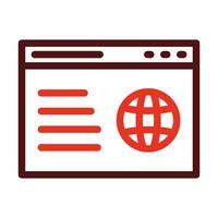 Website Vector Thick Line Two Color Icons For Personal And Commercial Use.