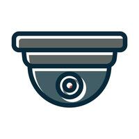 Security Camera Vector Thick Line Filled Dark Colors Icons For Personal And Commercial Use.