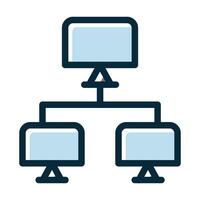 Peer To Peer Vector Thick Line Filled Dark Colors Icons For Personal And Commercial Use.