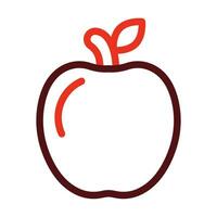 Apple Vector Thick Line Two Color Icons For Personal And Commercial Use.