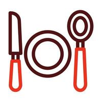 Meal Vector Thick Line Two Color Icons For Personal And Commercial Use.