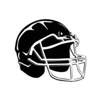 rugby helmet silhouette design. American football vector illustration. sport equipment sign and symbol.