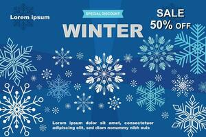 Winter sale design for advertising, banners, leaflets and flyer vector