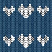 Navy blue background and white knitted pattern. knitted vector pattern. Seamless gradient pattern for clothing, wrapping paper, backdrop, background, gift card.