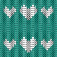 Green background and white knitted pattern. knitted vector pattern. Seamless gradient pattern for clothing, wrapping paper, backdrop, background, gift card.