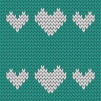 Green background and white knitted pattern. knitted vector pattern. Seamless gradient pattern for clothing, wrapping paper, backdrop, background, gift card.