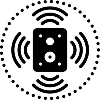 solid icon for echo vector