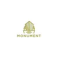 Monumento logo vector icono ilustración